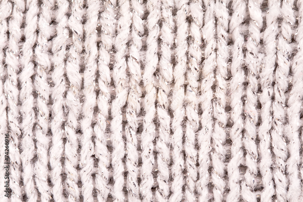 knitted shiny silver background