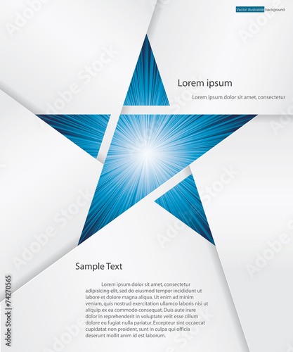 abstract background for sample text with burst in star space