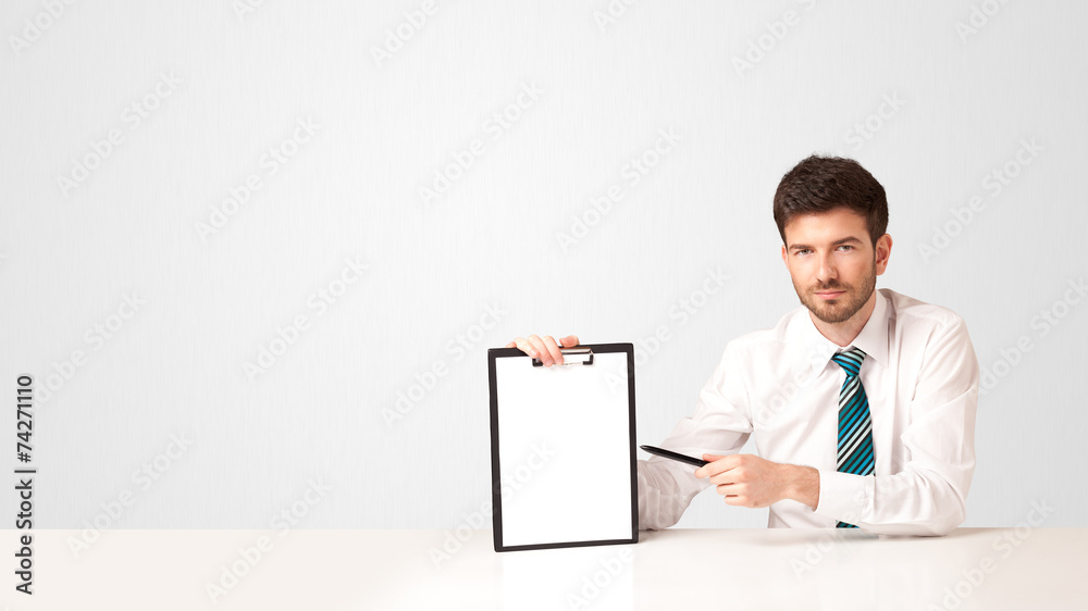 Business man with white background Business man with white background