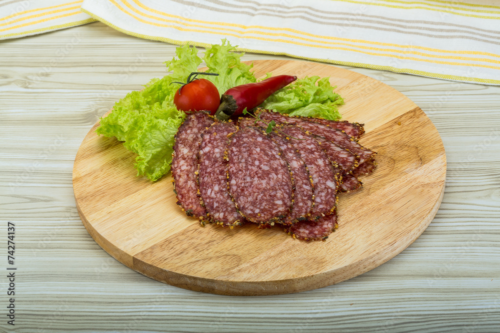 Sliced salami Sliced salami