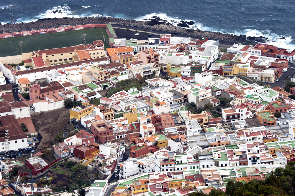 Panoramic view of Garachico town in Tenerife