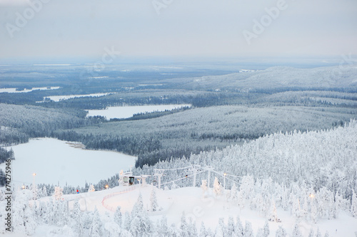 Scenic winter view of Finland