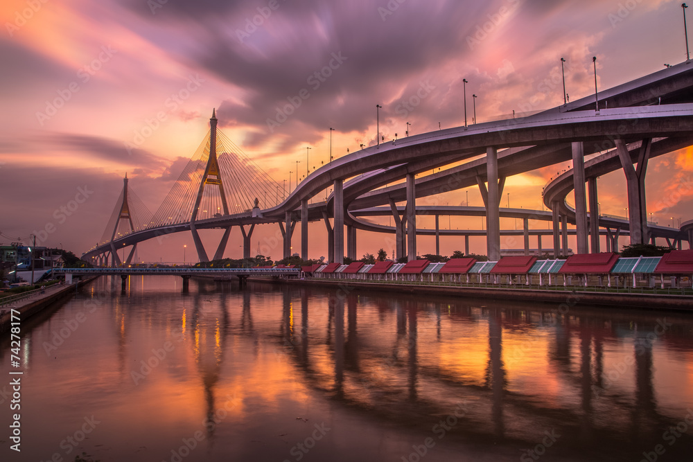 Bhumibol Bridge in Thailand