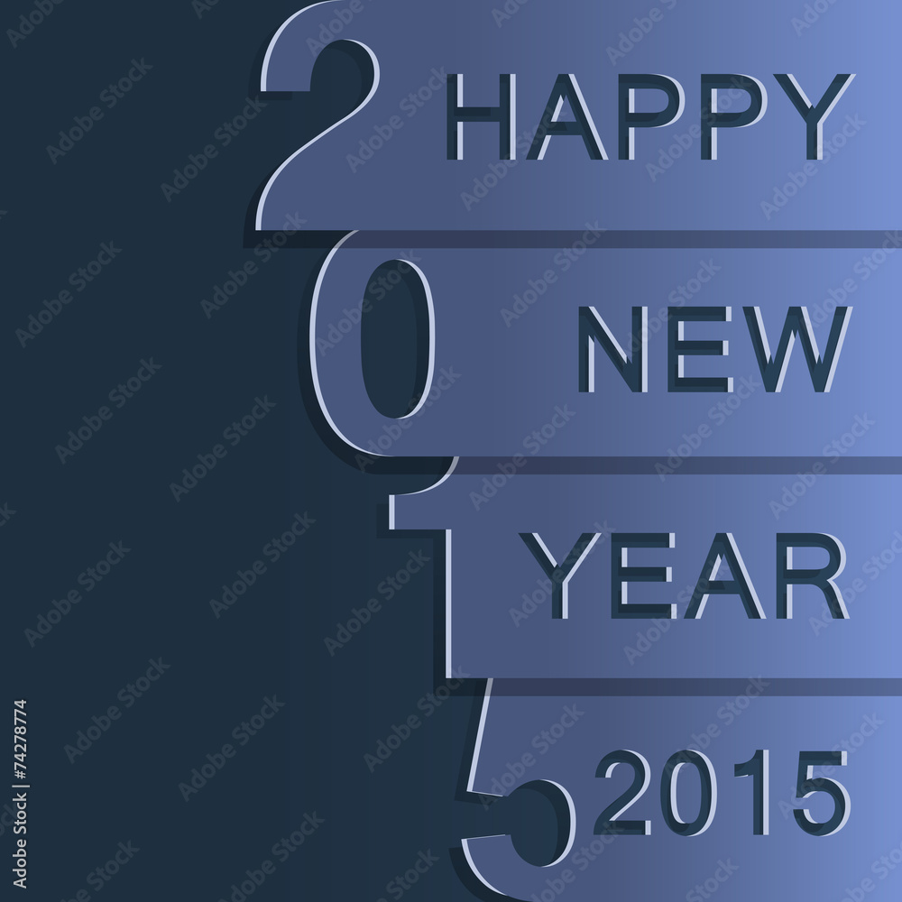 Fototapeta premium Happy New Year 2015 design greeting card