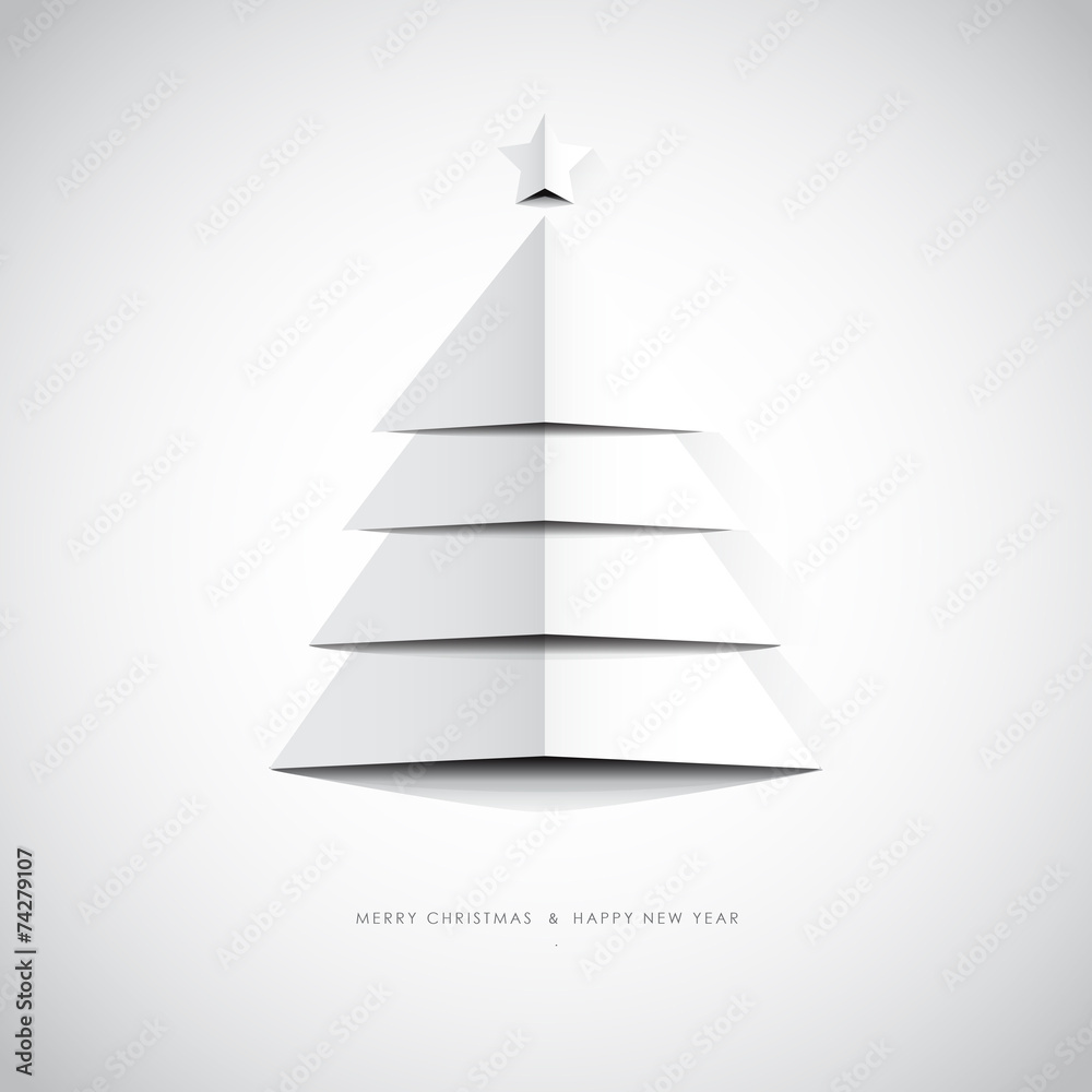 Modern abstract Christmas tree.Vector Illustration.