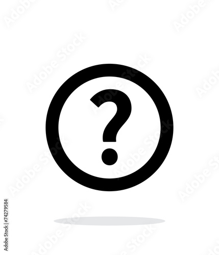 Question icon on white background.