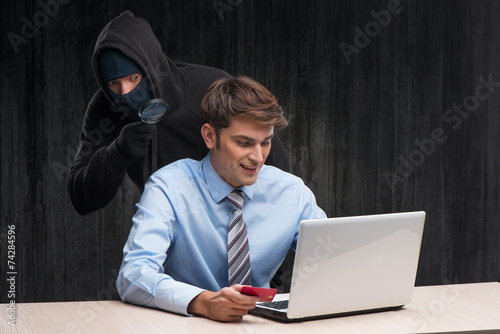 Internet theft concept