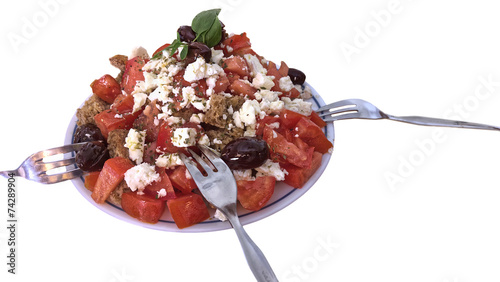 Traditional Greek dish Dakos from Crete island photo