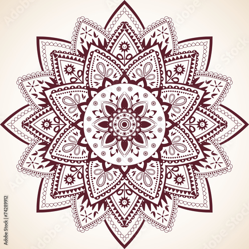 Mandala. Round Floral Ornament Pattern.