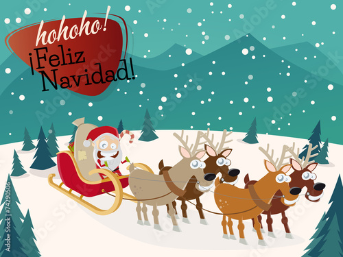 feliz navidad weihnachten weihachtskarte