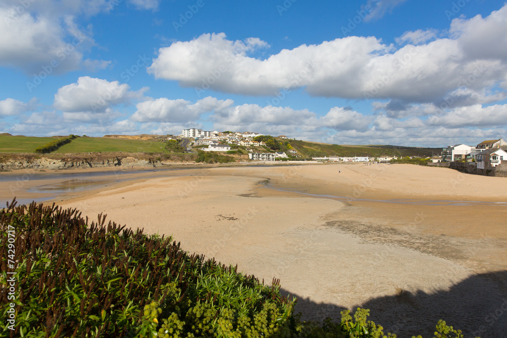 Porth beach Newquay Cornwall England UK Porth beach Newquay Cornwall England UK