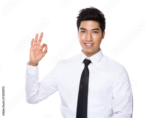 Businessman with ok sign