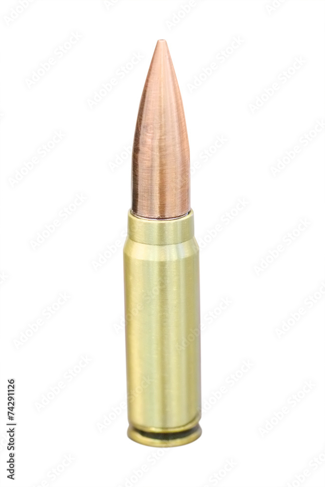 Rifle bullet isolated Rifle bullet isolated