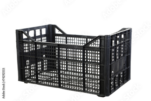 Black fruits and vegetable plastic crates