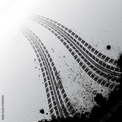 Wallpaper Mural Background with tire track perspective Torontodigital.ca