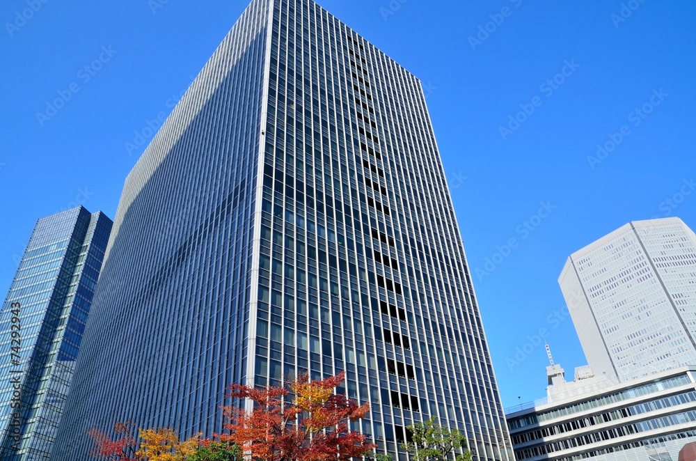 Obraz premium 大阪駅前のビル群