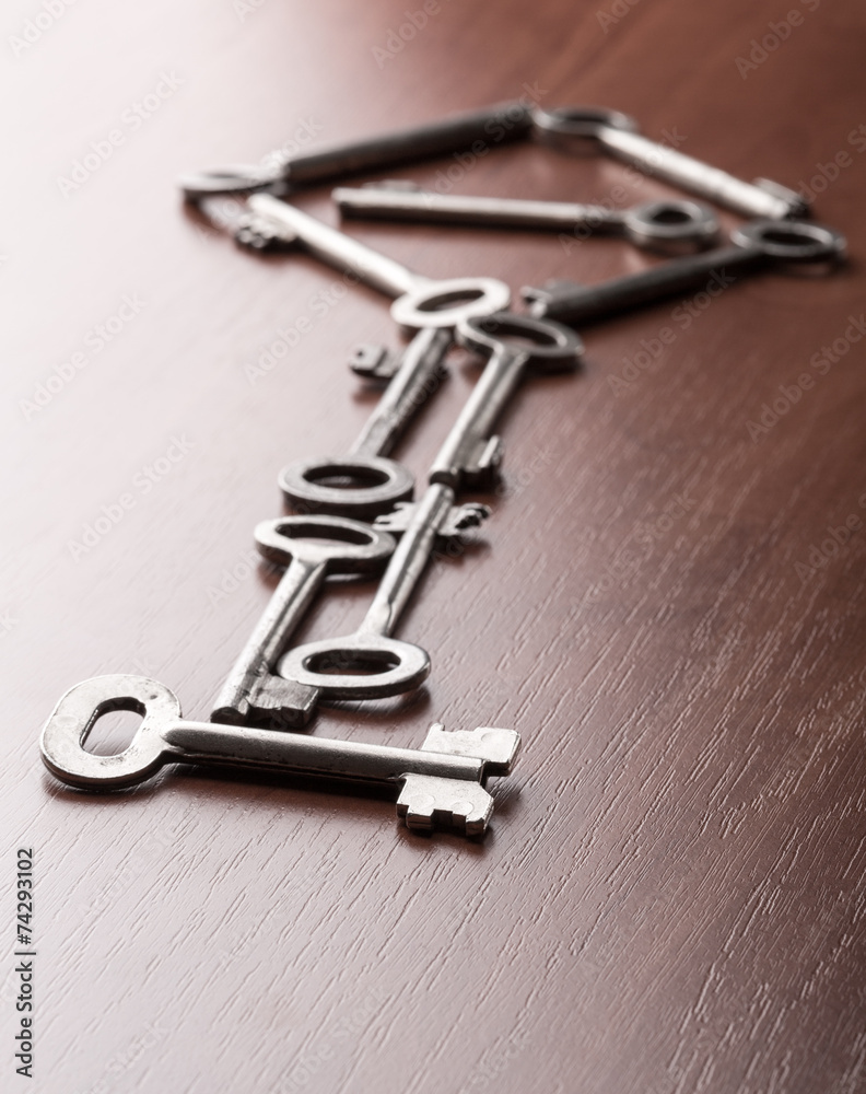 Many keys in the shape of a key Many keys in the shape of a key