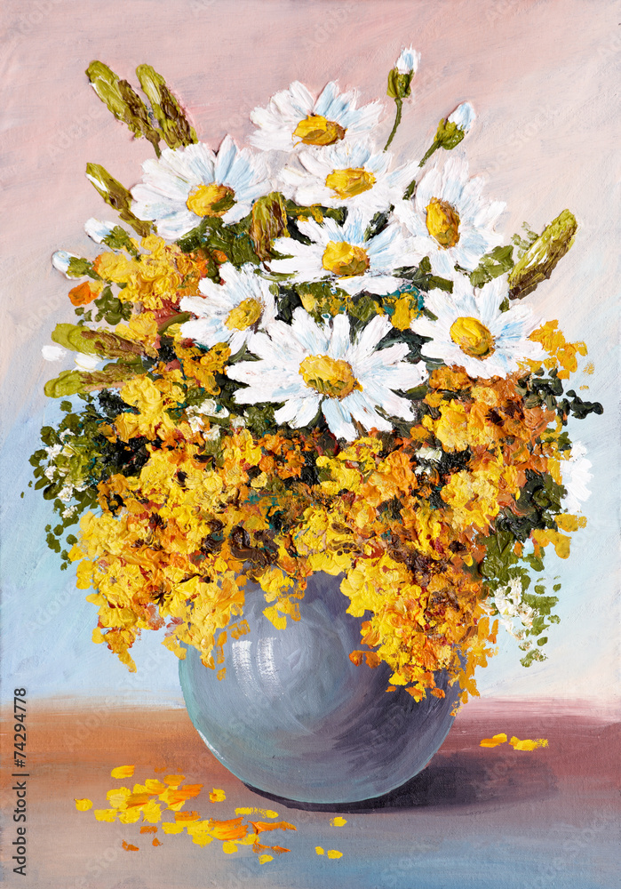 Obraz premium Oil Painting - still life, a bouquet of flowers