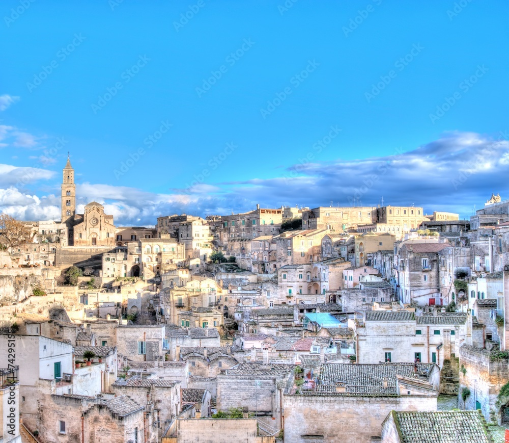 View of Matera, Italy, UNESCO