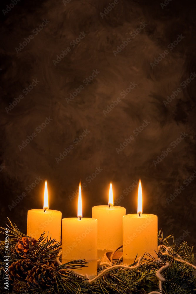 Adventkranz zu Weihnachten