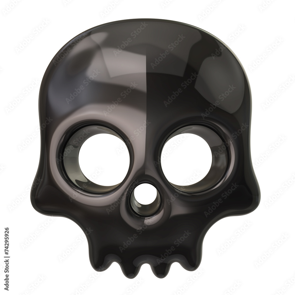 Black skull icon isolated on white background Black skull icon isolated on white background
