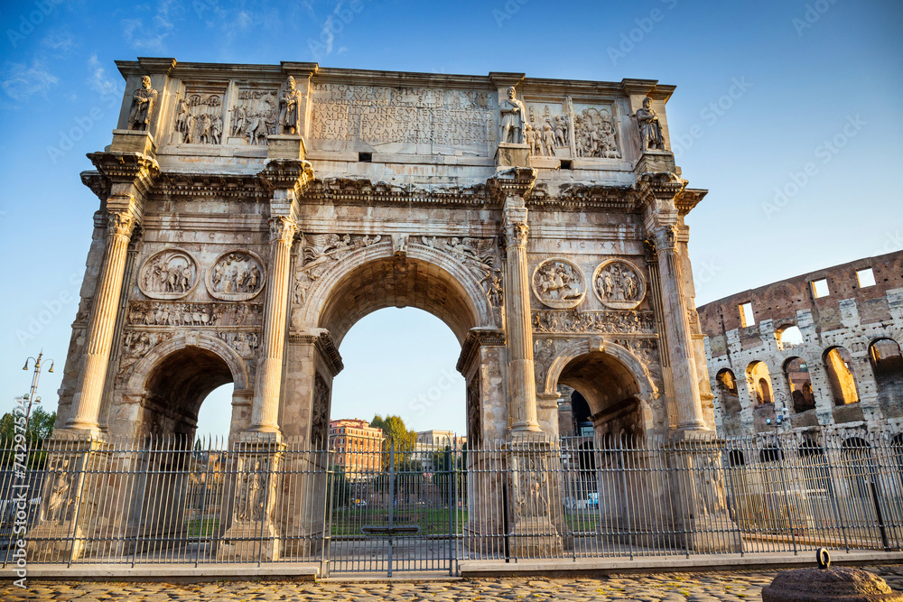 Arch of Constantine is a triumphal arch in Rome