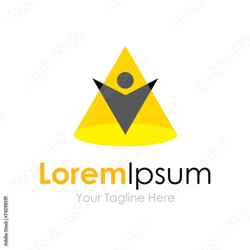 Shine under the spotlight concept elements icon logo