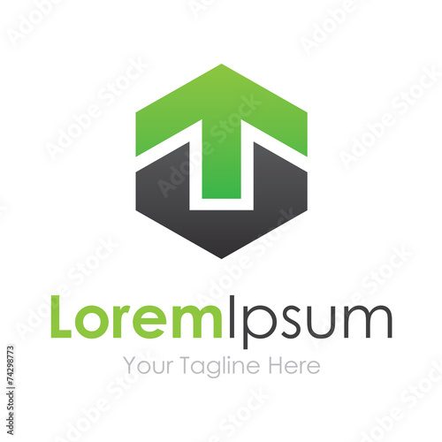 Strong base green arrow up grow concept elements icon logo
