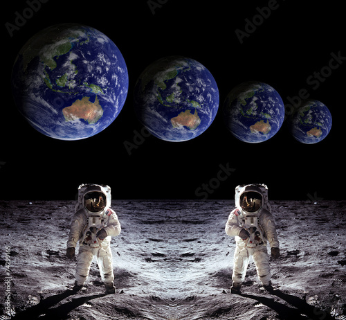 Astronauts Spaceman Moon Earth