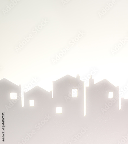 White Silhouette Cityscape