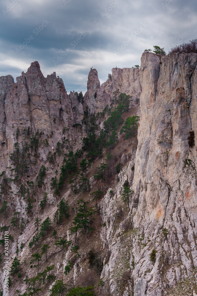 Ai-Petri peaks in Crimean mountains, 1234m