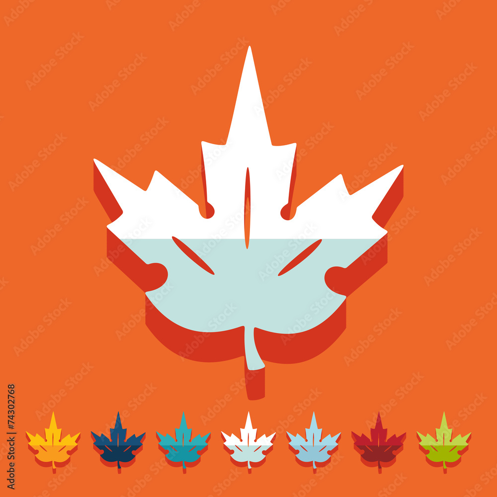 Flat design: leaf Flat design: leaf