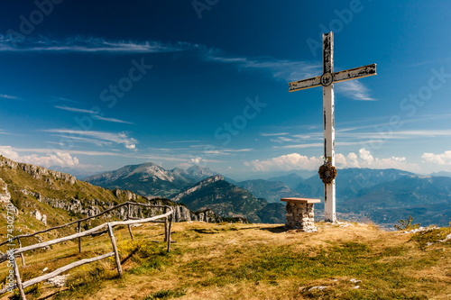 On the top of the mountain photo