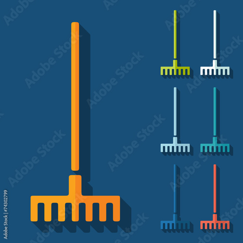 Flat design: rake
