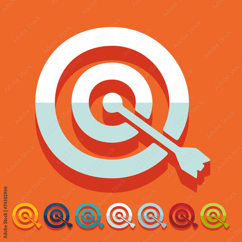 Flat design: target Flat design: target