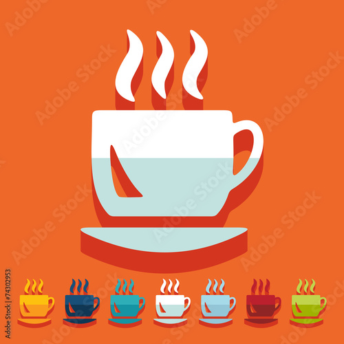 Flat design: coffee