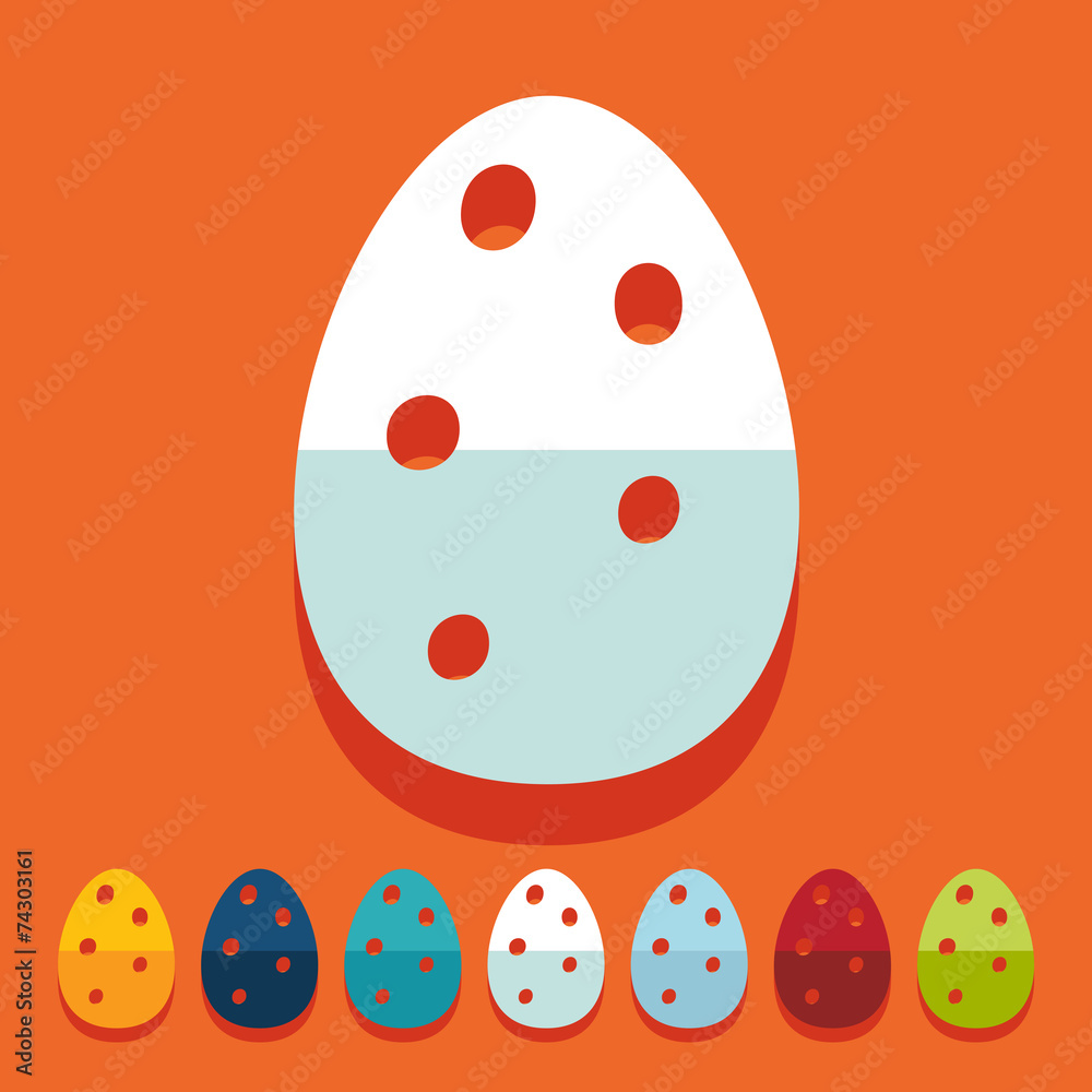 Fototapeta premium Flat design: easter egg