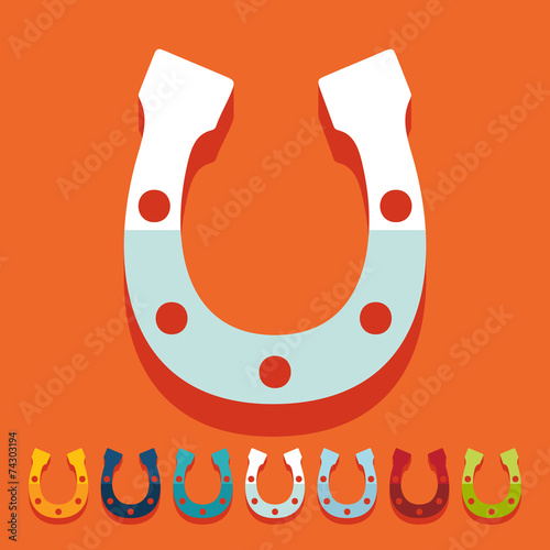 Flat design: horseshoe