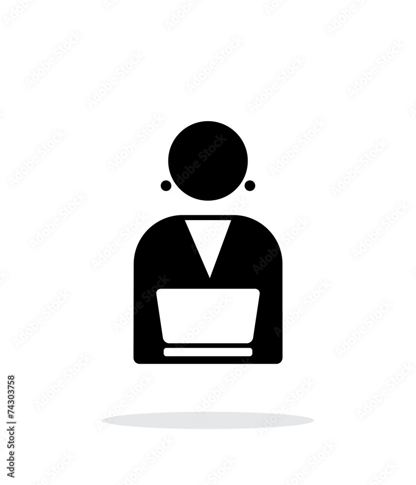 Broadcaster icon on white background.