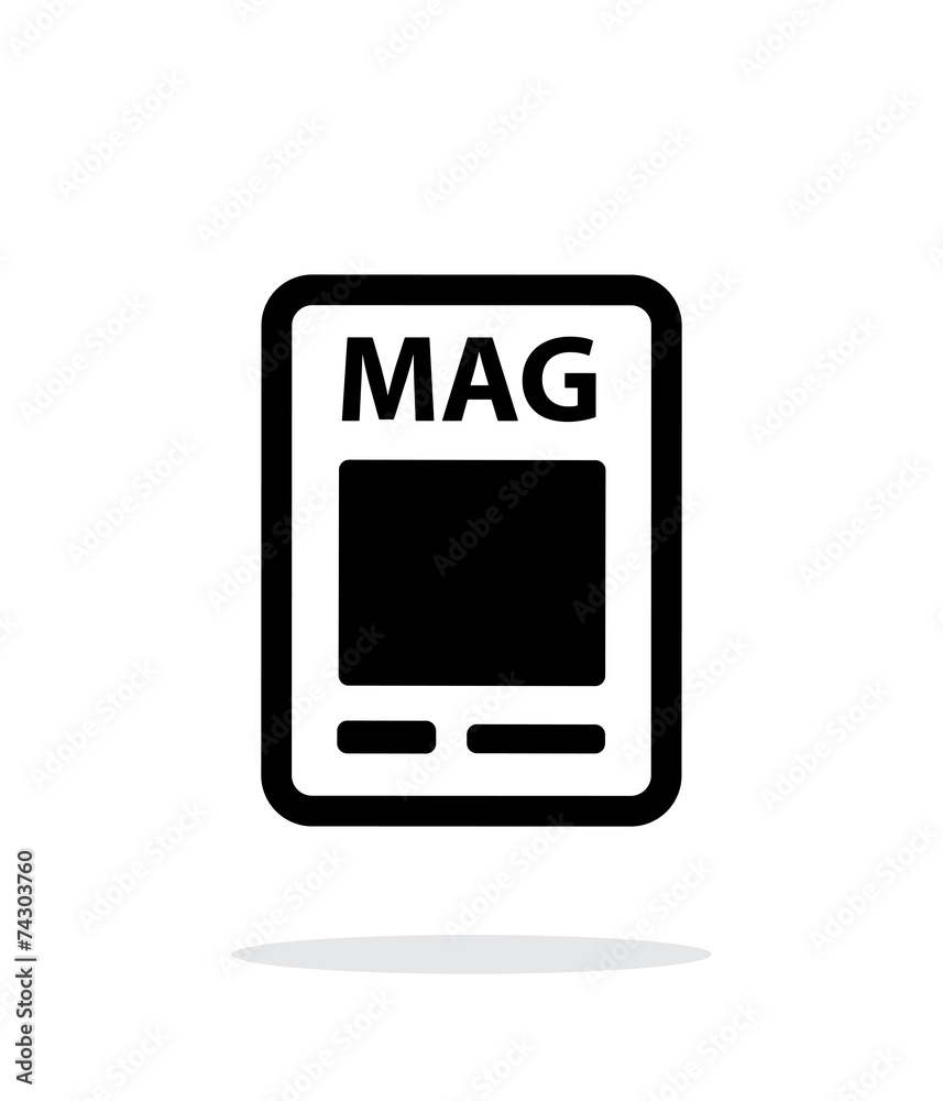 Magazine icon on white background. Magazine icon on white background.