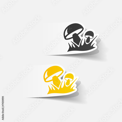 realistic design element: mushrooms