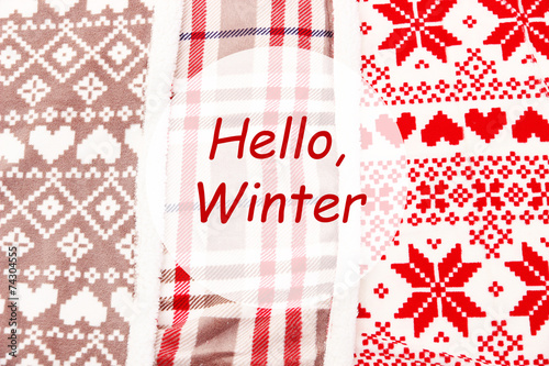 Hello Winter, greeting card