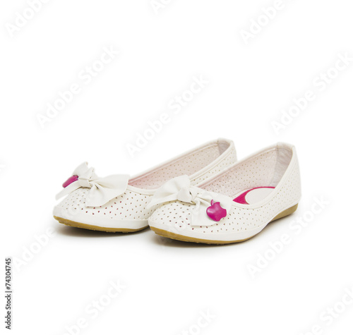 ballet shoes isolated on the white background