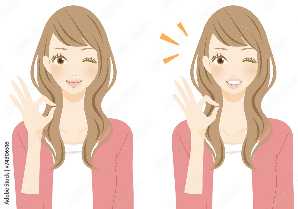 笑顔の女性 マル 笑顔の女性 マル