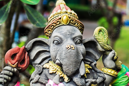 Fotografie An Ganesha made of stone in bali .