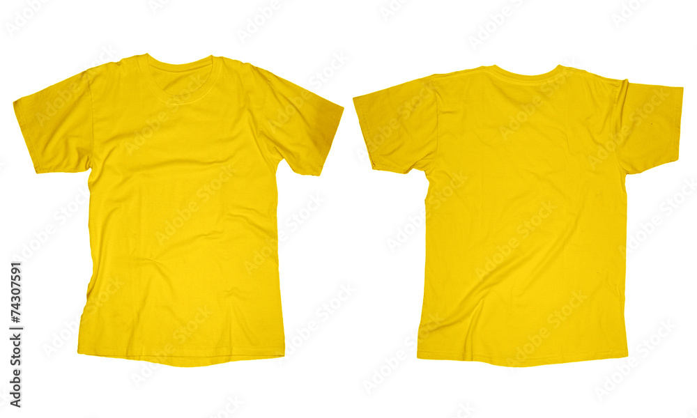Wrinkled Yellow Shirt Template Stock Photo Adobe Stock