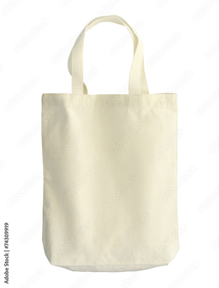 Cotton bag (with clipping path) isolated on white background Cotton bag (with clipping path) isolated on white background
