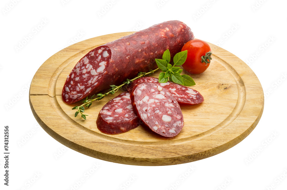 Salami sausages