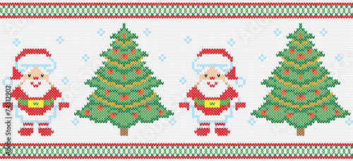 Christmas embroidery vector seamless texture