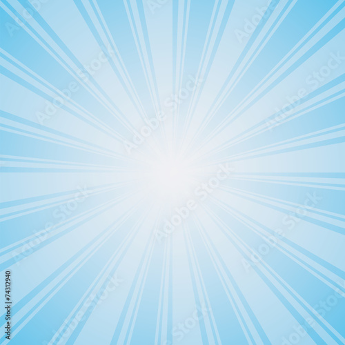 light blue color burst background. Vector illustration